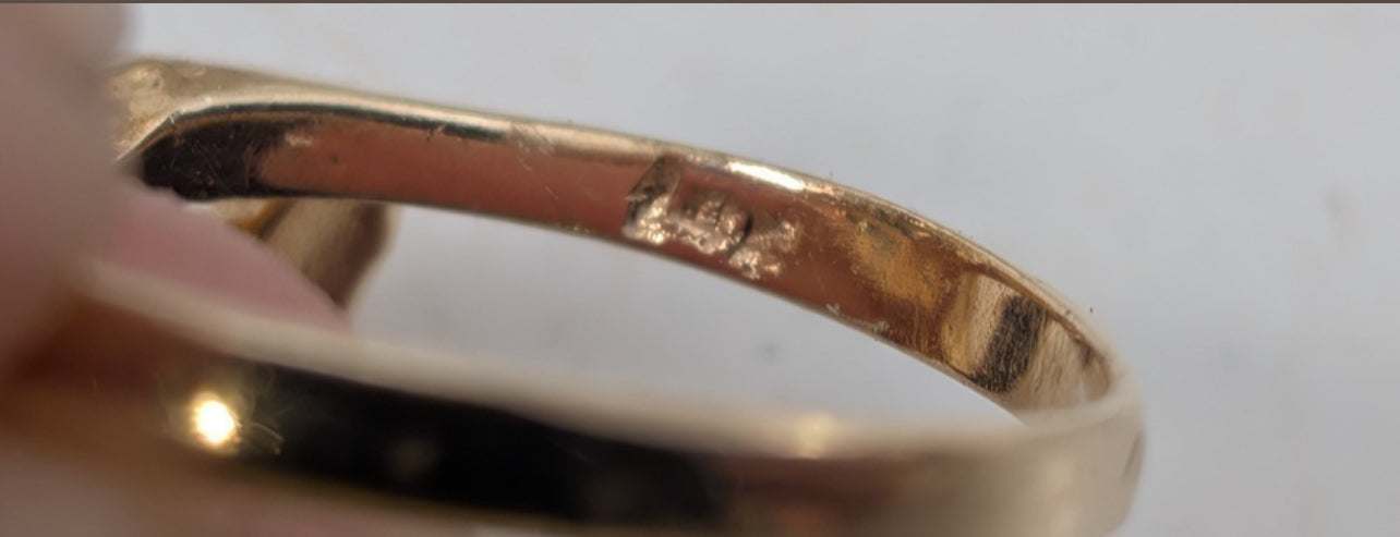 14K Yellow Gold Leaf Ring