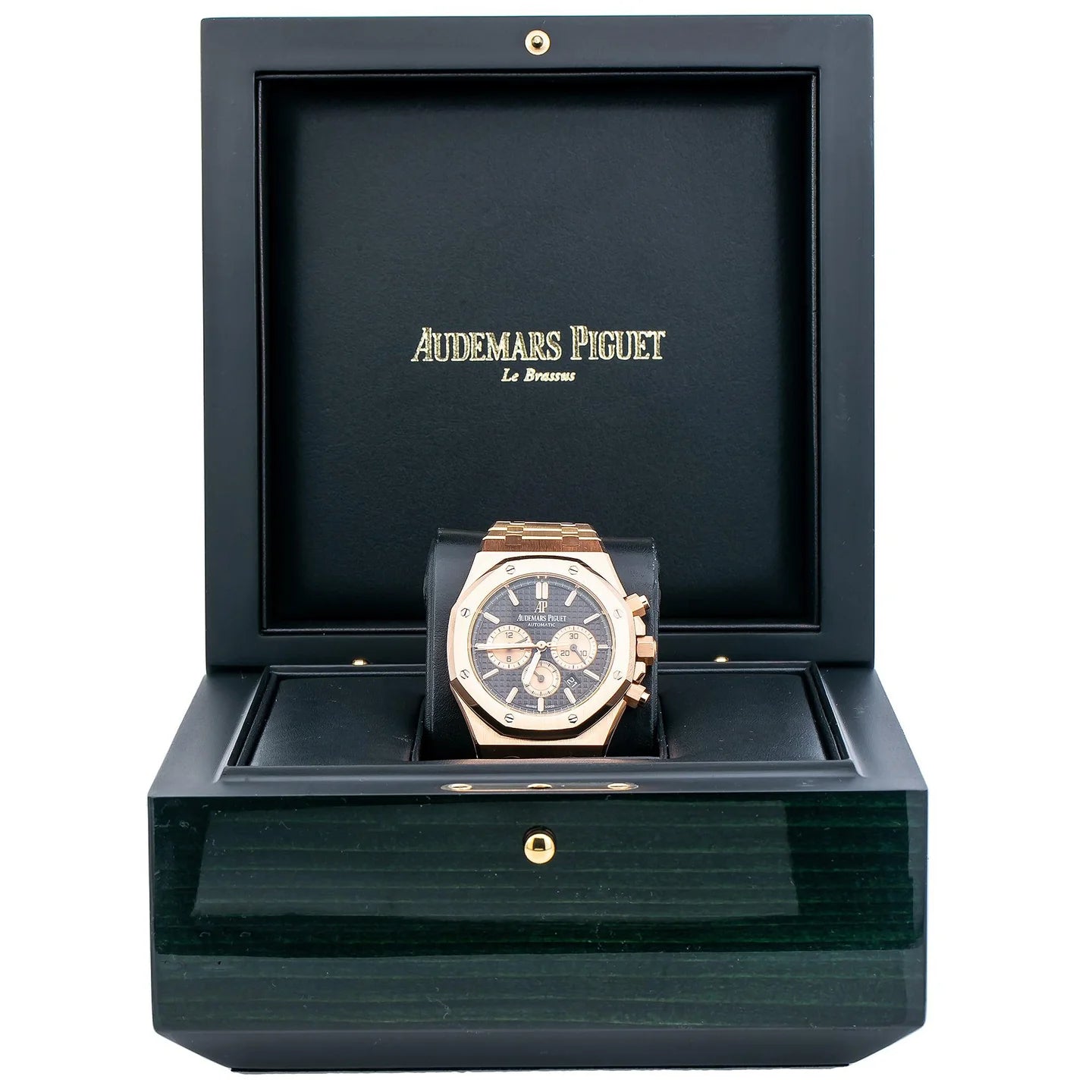 AUDEMARS PIGUET ROYAL OAK CHRONOGRAPH 41MM 26331OR.OO.1220OR.02 BROWN DIAL ROSE GOLD BEZEL 18K ROSE GOLD BRACELET