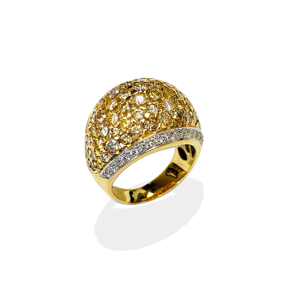 ריצוף טבעת כיפת יהלום צהוב