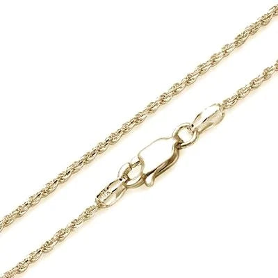 14K Yellow Gold 1.5mm Rope Chain