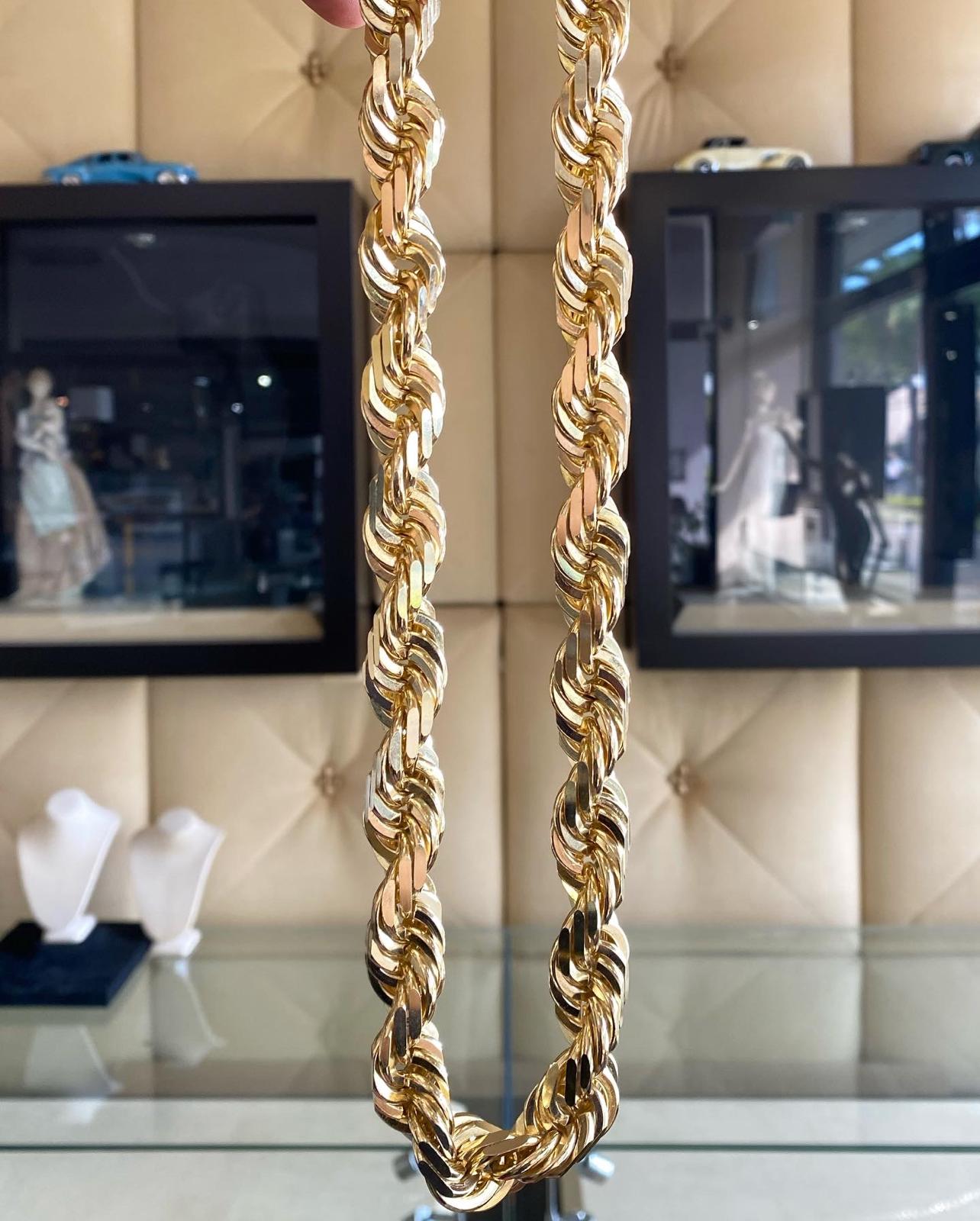 18mm 24” Diamond Cut Rope Chain