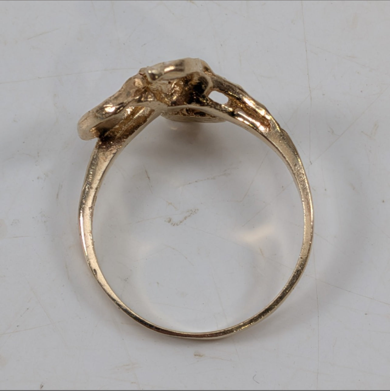 14K Yellow Gold Leaf Ring