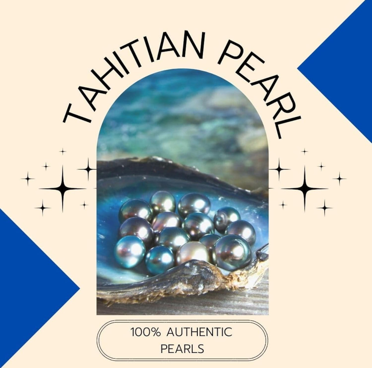 14K Solid Gold Genuine Natural Tahitian Black Pearl Floating Necklace