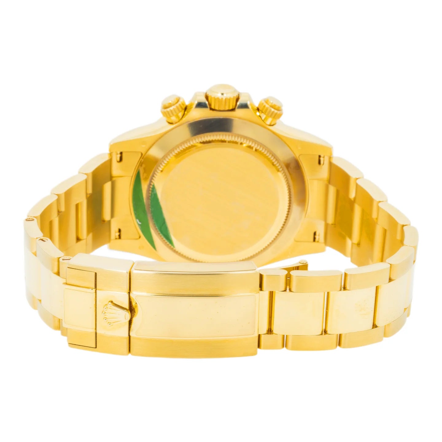 ROLEX COSMOGRAPH DAYTONA 40MM 116508 JOHN MAYER / GREEN DAYTONA GREEN DIAL TACHYMETER BEZEL 18K YELLOW GOLD OYSTER BRACELET