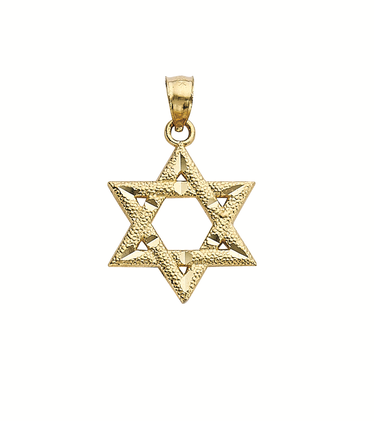 14K Yellow Gold Star of David Charm