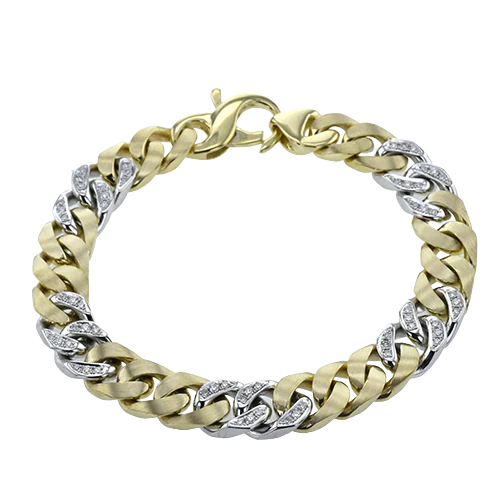 Men's Bracelet In 14k Gold With Diamonds