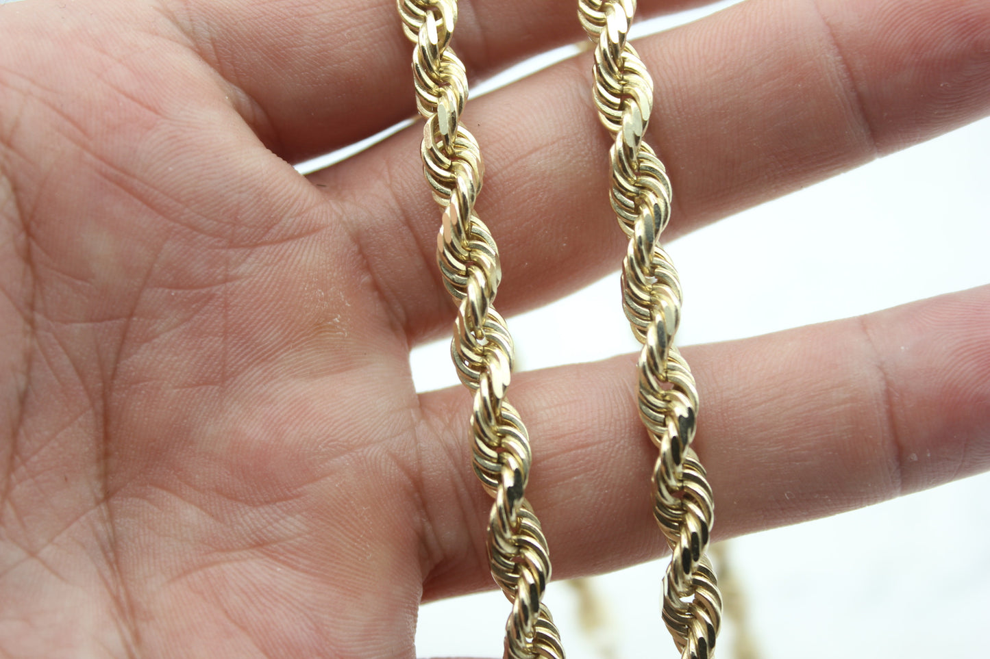6mm Diamond Cut Rope Chain