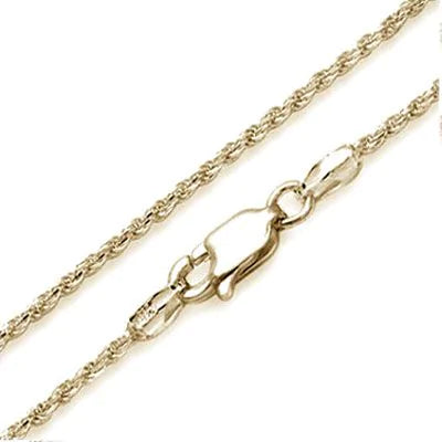 14K Yellow 2.0mm Gold Rope Chain