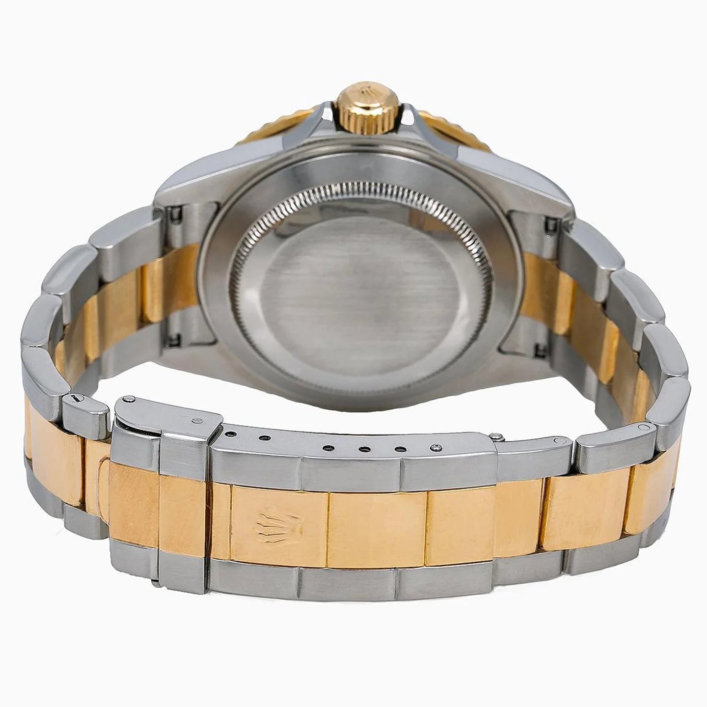 ROLEX SUBMARINER DATE 40MM 16613 SILVER DIAMOND DIAL BLUE CERAMIC BEZEL TWO TONE YELLOW GOLD OYSTER BRACELET