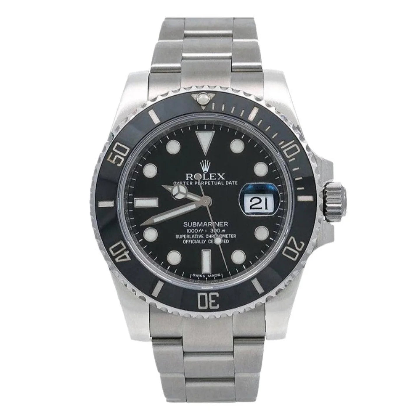 ROLEX SUBMARINER DATE 40MM 116610LN BLACK DIAL BLACK CERAMIC BEZEL STAINLESS STEEL OYSTER BRACELET