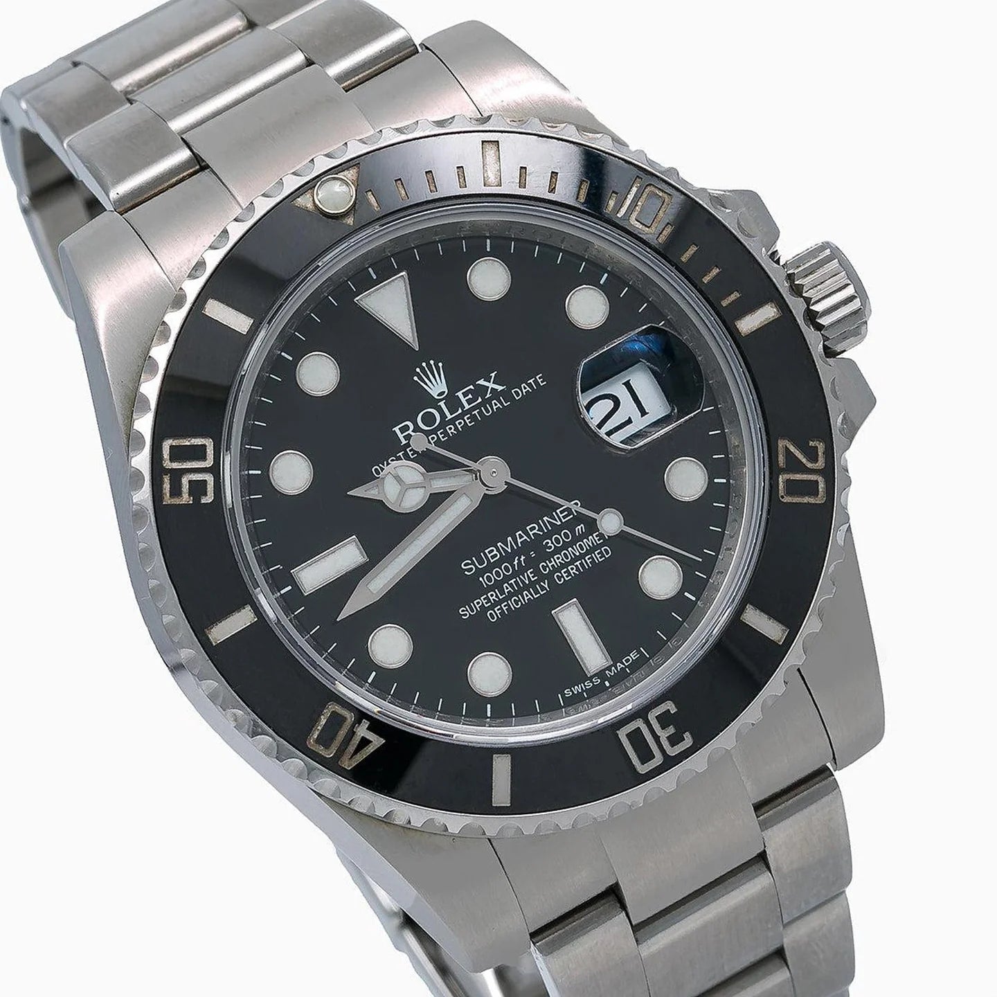 ROLEX SUBMARINER DATE 40MM 116610LN BLACK DIAL BLACK CERAMIC BEZEL STAINLESS STEEL OYSTER BRACELET