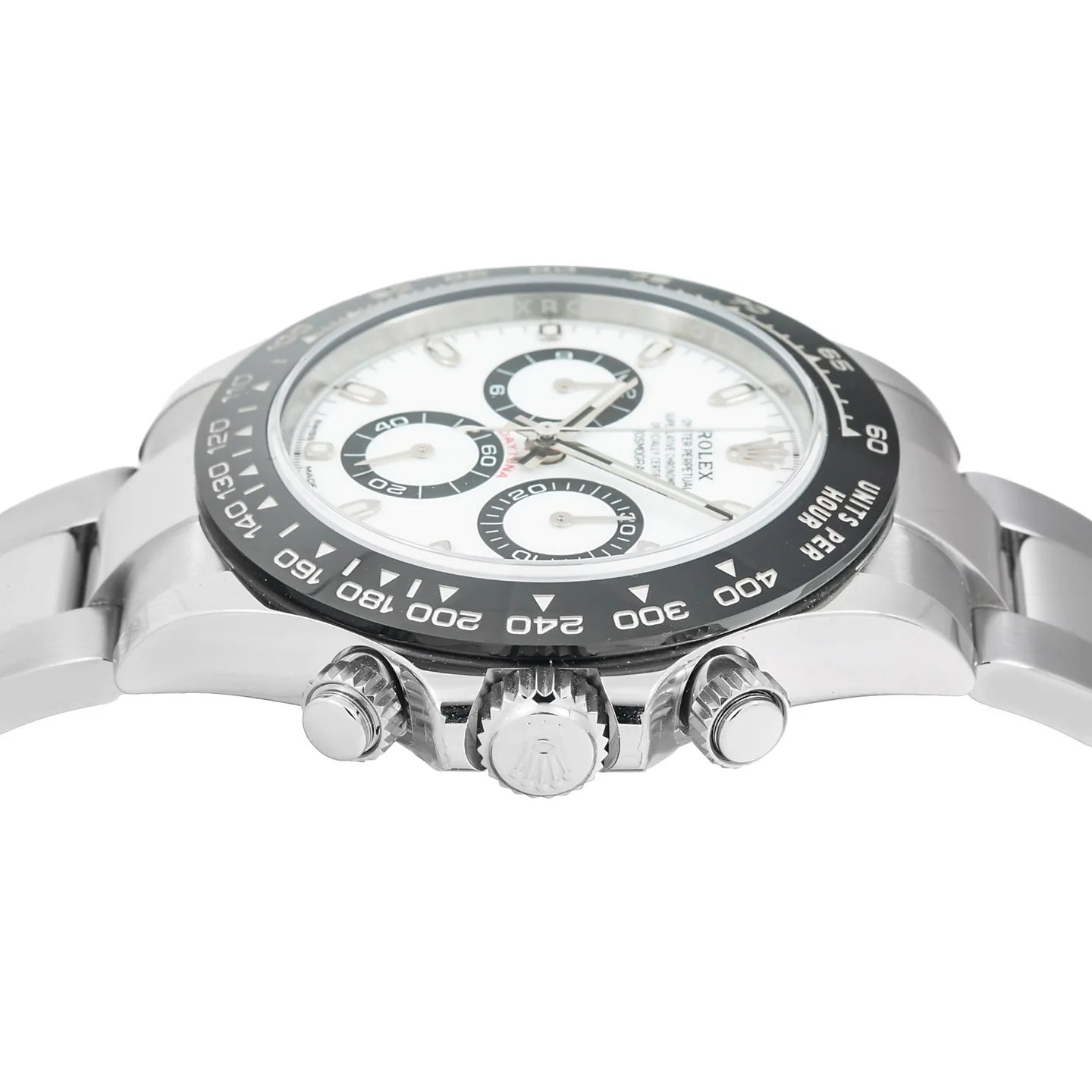 ROLEX COSMOGRAPH DAYTONA 40MM 116500LN PANDA WHITE DIAL BLACK CERAMIC TACHYMETER BEZEL STAINLESS STEEL OYSTER BRACELET