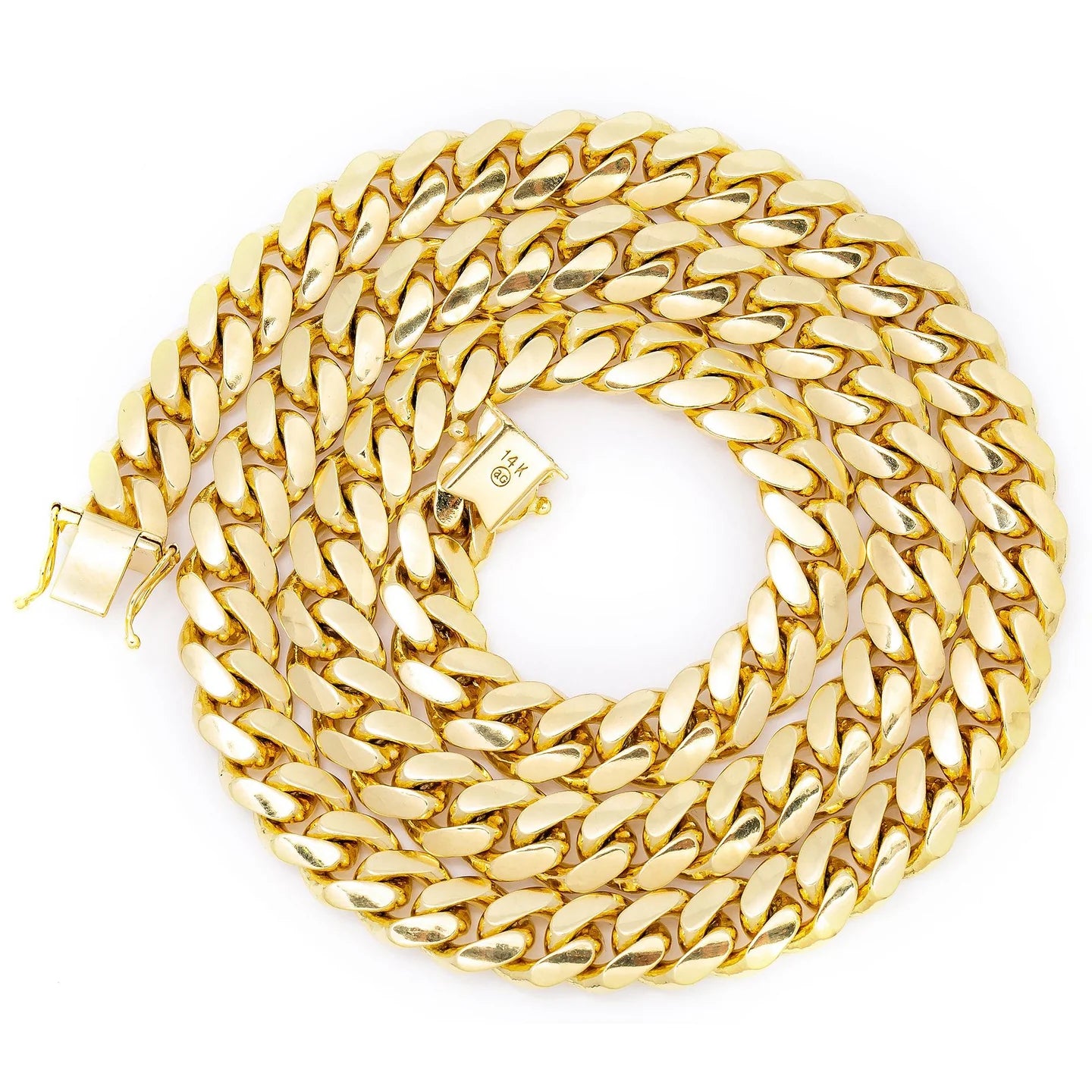 14K SOLID YELLOW GOLD 9.21MM MIAMI CUBAN CHAIN AVAILABLE IN SIZES 18"-26"
