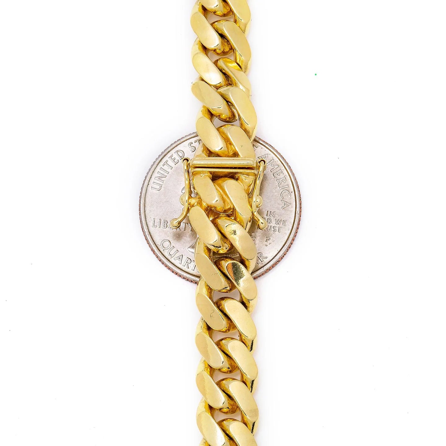 14K SOLID YELLOW GOLD 9.21MM MIAMI CUBAN CHAIN AVAILABLE IN SIZES 18"-26"