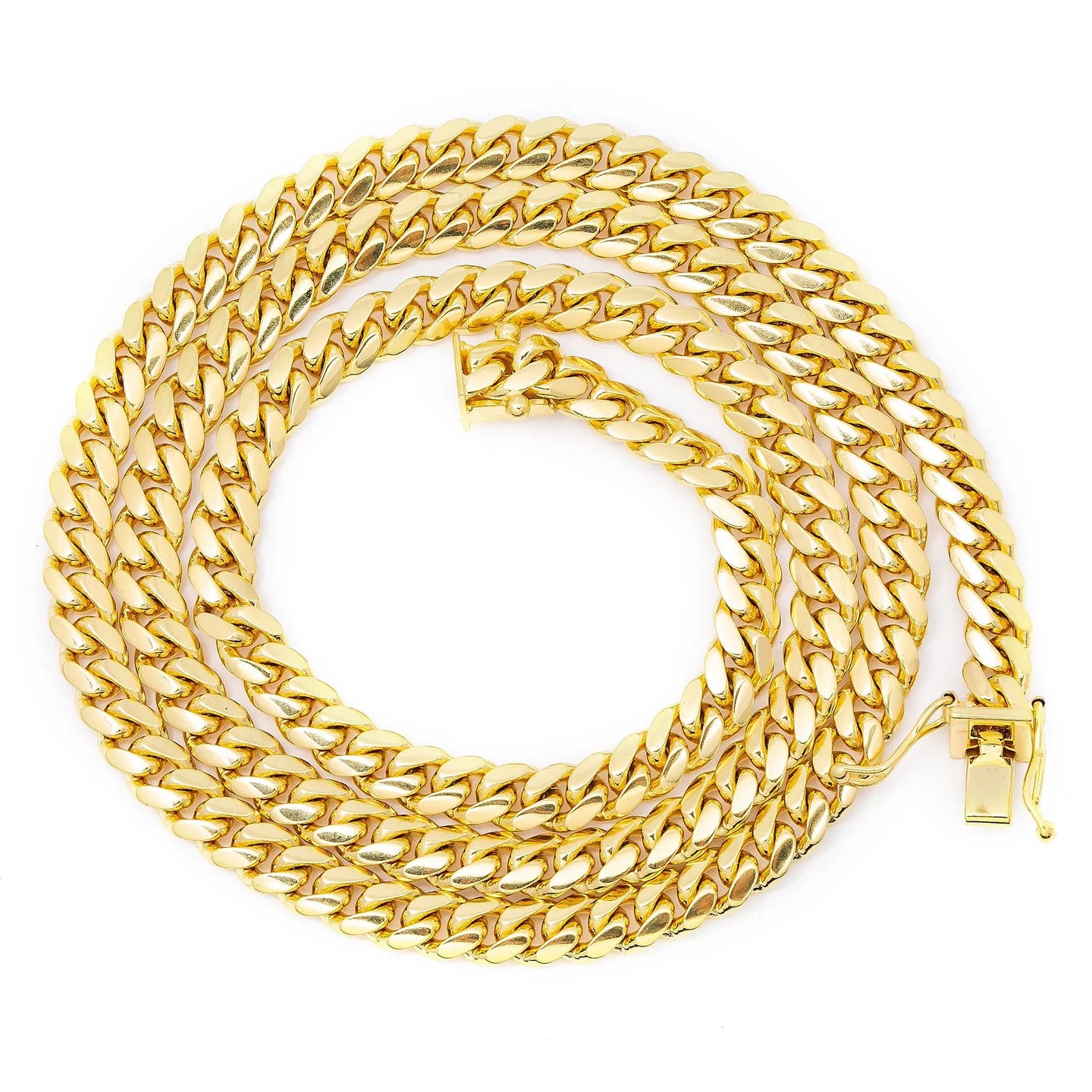 14K YELLOW GOLD 4.92MM MIAMI CUBAN CHAIN AVAILABLE IN SIZES 18"-26"